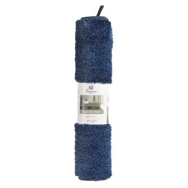 Tapis De Bain fibre 50x70cm coloris bleu