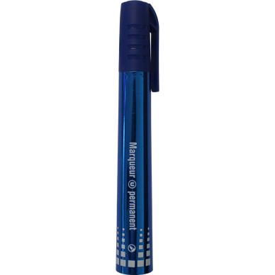 Marqueur permanent pointe large bleu