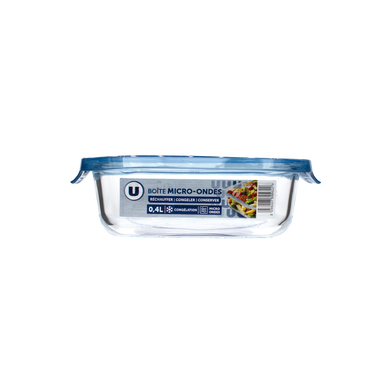 Boîte alimentaire rectangulaire verre 0,40L