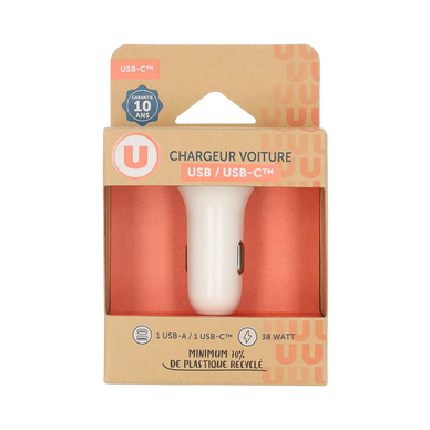 Chargeur allume cigare U USB-A+USB-C 38w PD
