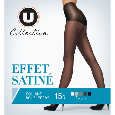 Collant voile lycra satine 15 deniers