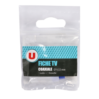 Fiche TV mâle+femelle 9,52mm