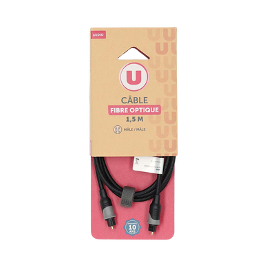 Câble fibre optique U mâle/mâle 1,5m
