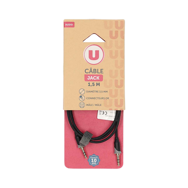 Câble jack U 3,5m/m 1,5m