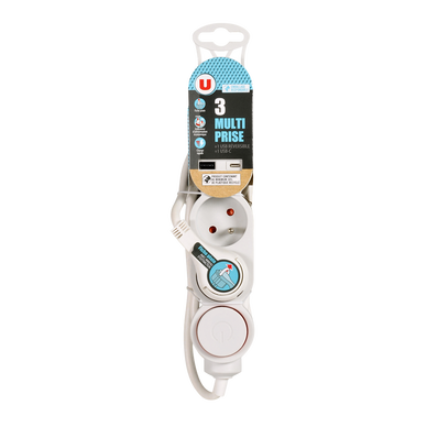 Bloc 3 prises en plastique recyclé 16A fiche Xplat