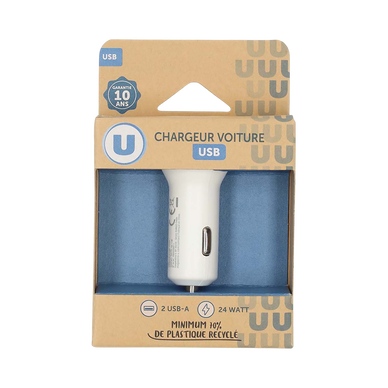 Chargeur allume cigare U 2 USB-A 24w