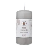 Bougie 68X145mm non parfumée gris