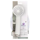 Kit douchette 1 jet + flexible PVC 1,75md M1/2 standard blanc+flexible en PVC lisseraccord F1/2 1,75m blanc-anti calcaire-anti torsion