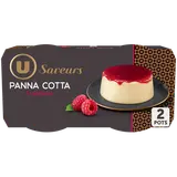 Dessert panna cotta framboise U SAVEURS 2x120g