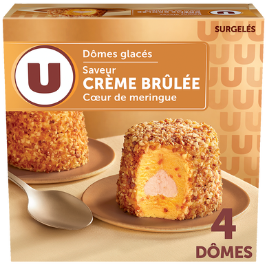 Dômes glacées crème brûlée U x4 300g