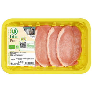 Carre de porc en tranches fines BIO, France, 5 pièces