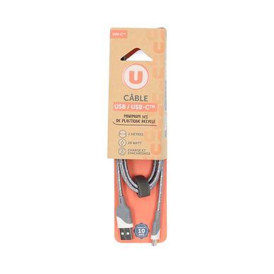 Câble U USB-A/USB-C U NE425 textile 2m 20w