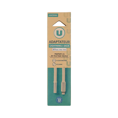 Adaptateur U lightning mâle/jack femelle 8cm