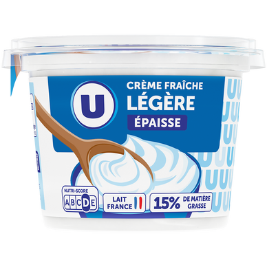 Crème fraîche épaisse légère 15%MG - pot 190g