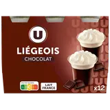 Dessert liégeois chocolat et crème fouettée 12x100g