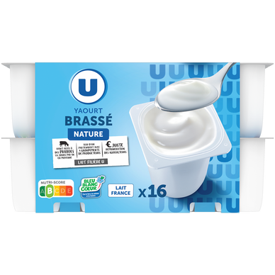 Yaourt brassé nature U 16x125g