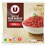 Viande Haché pur boeuf viande bovine française 15% MG, sachet de500g