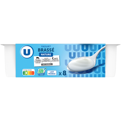 Yaourts brassés nature  8x125g