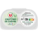 Crottin de chèvre lait pasteurisé 24%MG, 2X60g