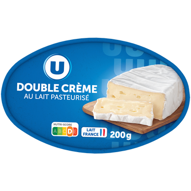 Fromage double crème au lait pasteurisé  30% MG, 200g