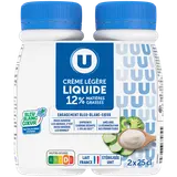 Crème légère liquide Bleu Blanc Coeur, 12%MG, 2x25cl