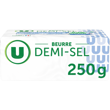 Beurre demi-sel 80%MG Bleu Blanc Coeur, plaquette 250g