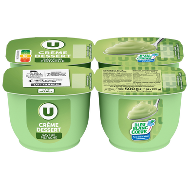 Crème dessert saveur pistache  4x125g