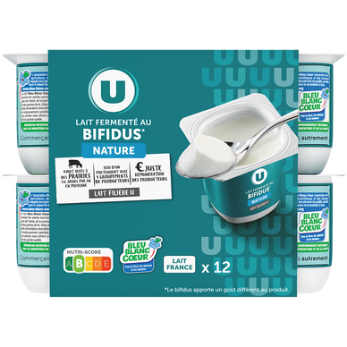Lait fermenté au bifidus nature  12x125g