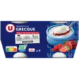 Yaourt à la grecque sur lit de fruits rouges  4x150g