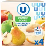 Purée de fruits aux pommes poires sans sucres ajoutés  4x100g