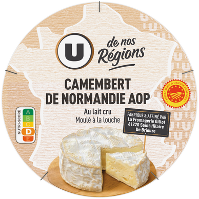 Camembert de Normandie AOP au lait cru  22%MG, 250g