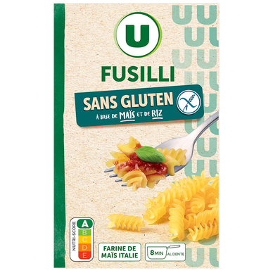 Fusilli sans gluten , 400g