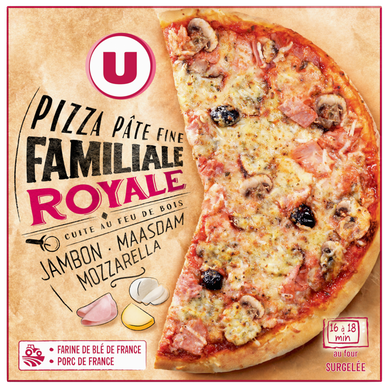 Pizza familiale royale cuite au feu de bois  570g