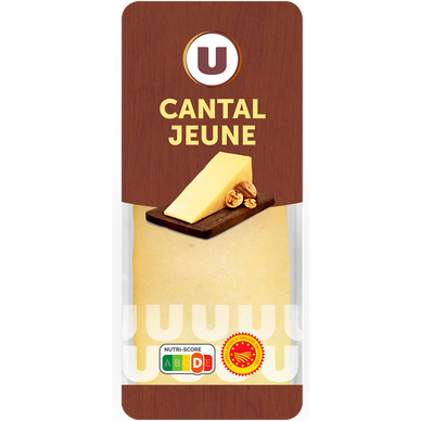Cantal jeune AOP lait pasteurisé  28%MG, 200g