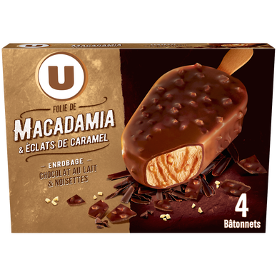 Bâtonnets glacés folie macadamia - x4 282g