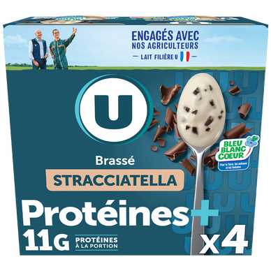 Yaourt brassé protéiné Stracciatella U 480g