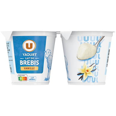 Yaourt au lait de brebis sucré à la vanille  3%MG, 4x125g