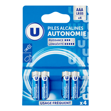 Piles Autonomie LR03 AAA x4