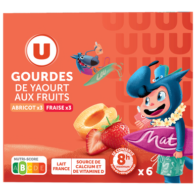Gourde de yaourt aux fruits - 6x90g