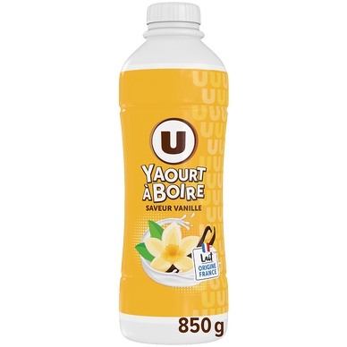 Yaourt à boire parfum vanille  bouteille de 850g