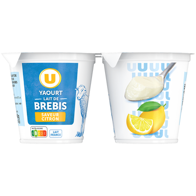 Yaourt au lait de brebis saveur citron 13,2%MG - 4x125g