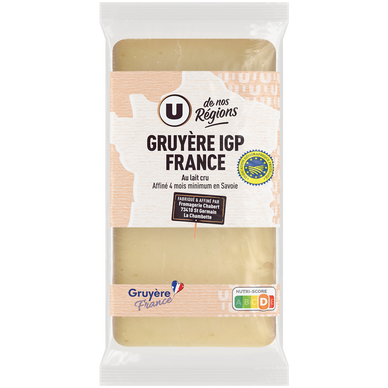Gruyere IGP au lait cru  32% de MG, 250g