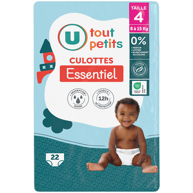 Couches-Culottes essentiel Taille 4, 8 à 15kg - x 22