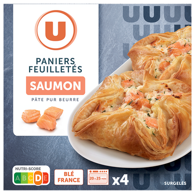 Paniers feuilleté aux 2 saumons - 4x100g