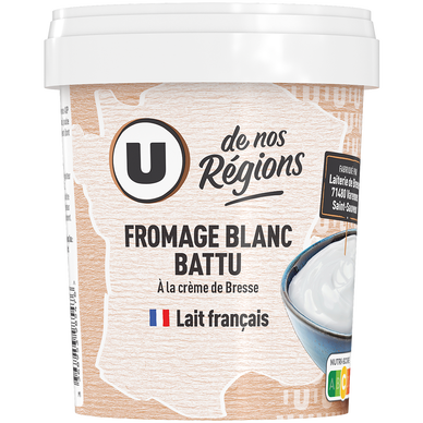 Fromage blanc battu à la crème de bresse  8%mg, 800g