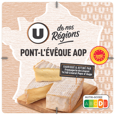 Pont l'Evèque AOP au lait pasteurisé  23%MG, 220g