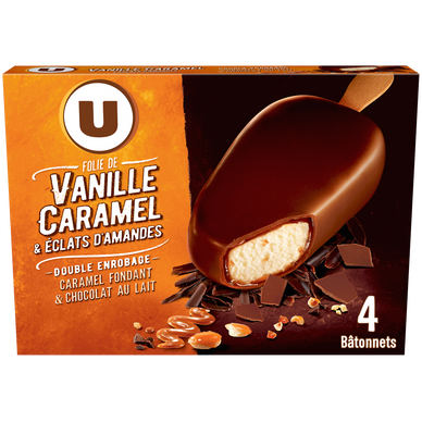 Bâtonnets glacés folie vanille caramel - X4 292G