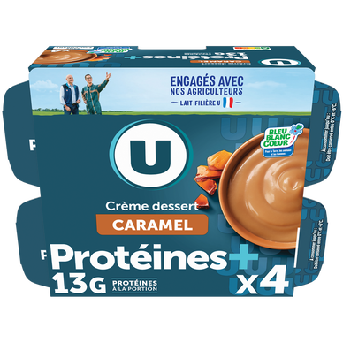 Crème dessert protéinée caramel U 4x125g