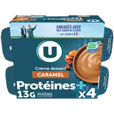 Crème dessert protéinée caramel U 4x125g