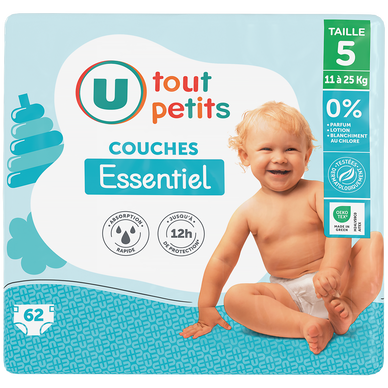 Couches T5 essentiel - 11/25kg - sachet x62